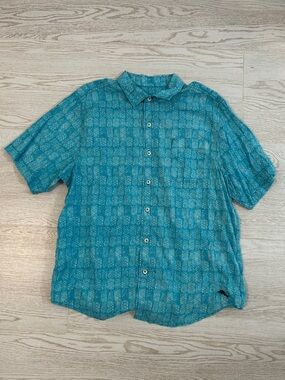 Tommy Bahama Teal Short-Sleeve Button-Down Shirt